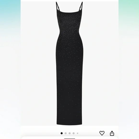 Elegant Black beaded Evening Dress - Picture 1 of 4